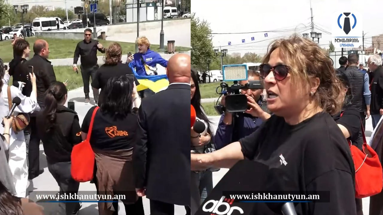 Ես վատանում եմ, որ թմրամոլ Զելենսկին այստեղ է եկել․ լարված իրավիճակ՝ համալիրի դիմաց