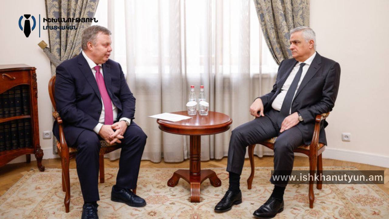 Մհեր Գրիգորյանն ընդունել է «Ռոսատոմ» պետական կորպորացիայի գլխավոր տնօրենի առաջին տեղակալին
